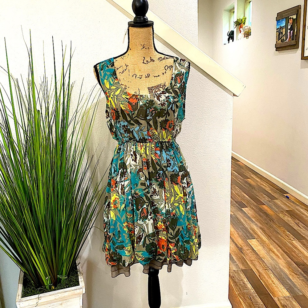 American rag sleeveless layered dress